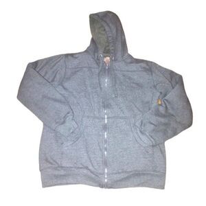 C.E. Schmidt Workwear Heather Green Sherpa-lined Fleece Hooded Jacket Size L.